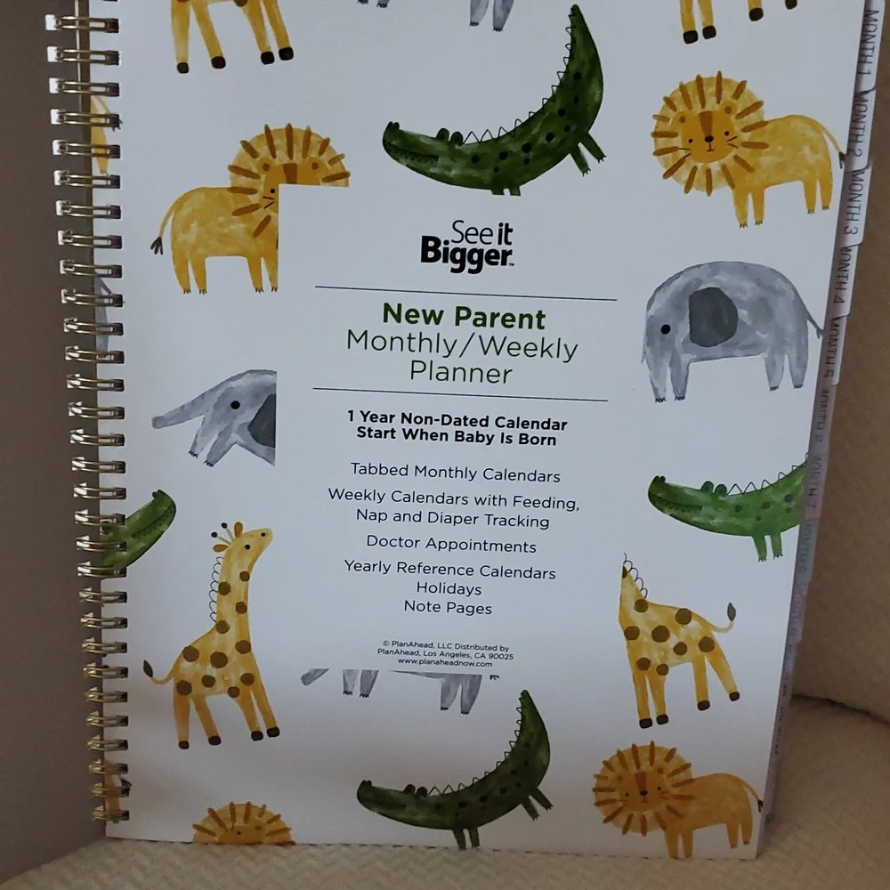 See It Bigger New Parent Planner/Animal Print Design